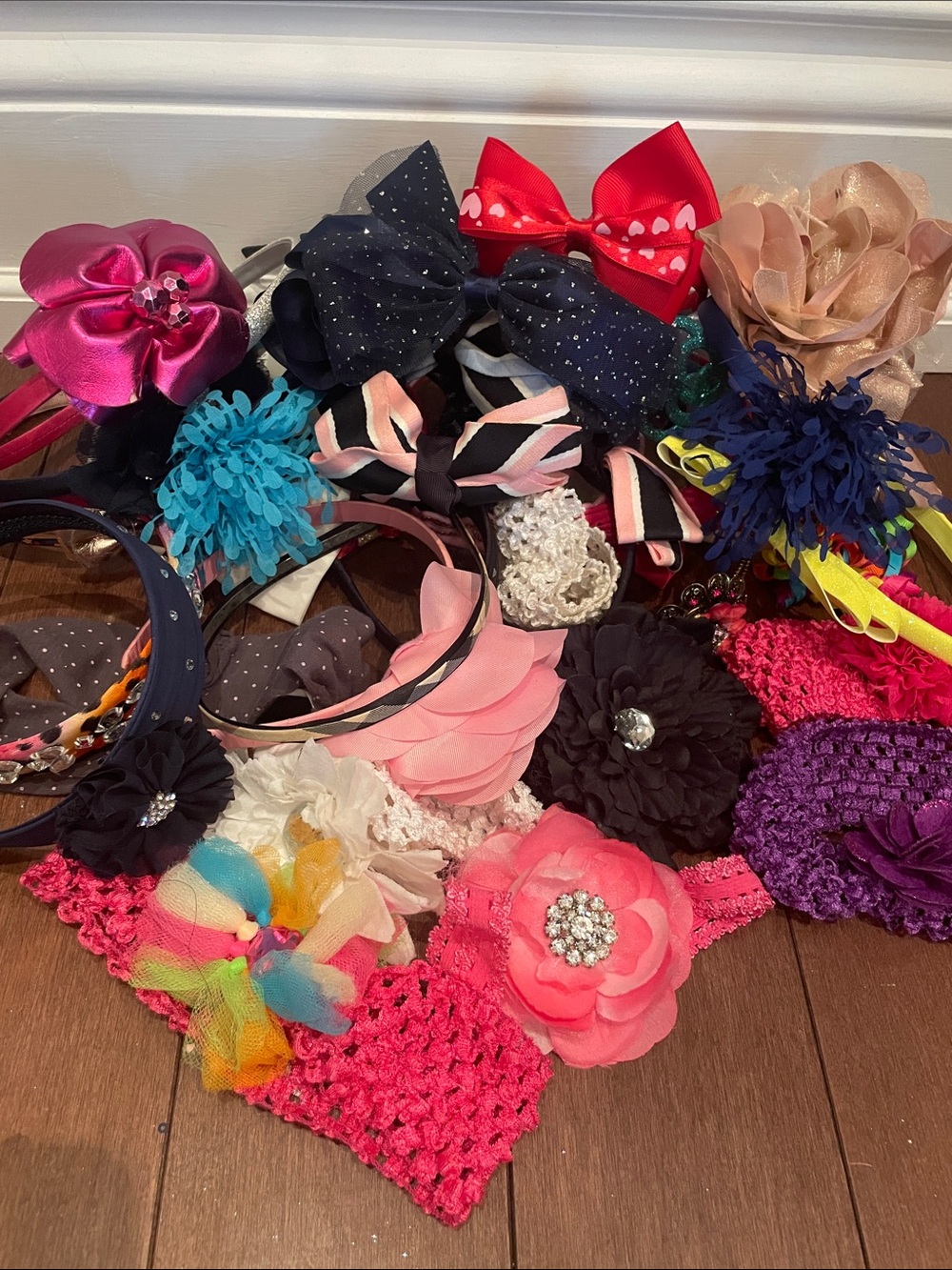 Colorful Assorted Girls' Headbands with Flower & Bow Accents